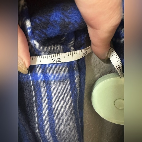 H&M‎ Divided Blue Plaid Oversized Shacket Jacket Shirt Size Small - Picture 6 of 7